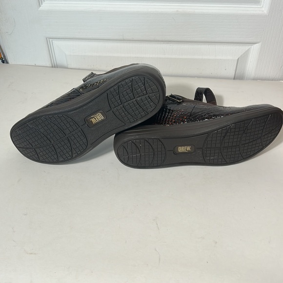 DREW ROSE MARY JANE WOMEN BROWN CROC LEATHER UPPER COMFORT SHOES in size 11m - Picture 10 of 11